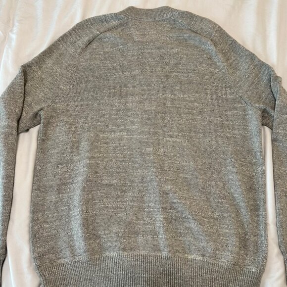 Banana Republic Grey Zipper Cardigan Cotton High Neck Size L - Picture 4 of 12